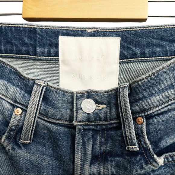 Mother Superior High Waisted Rider Ankle Straight Leg Jeans Far Beyond The Sky - Picture 6 of 11